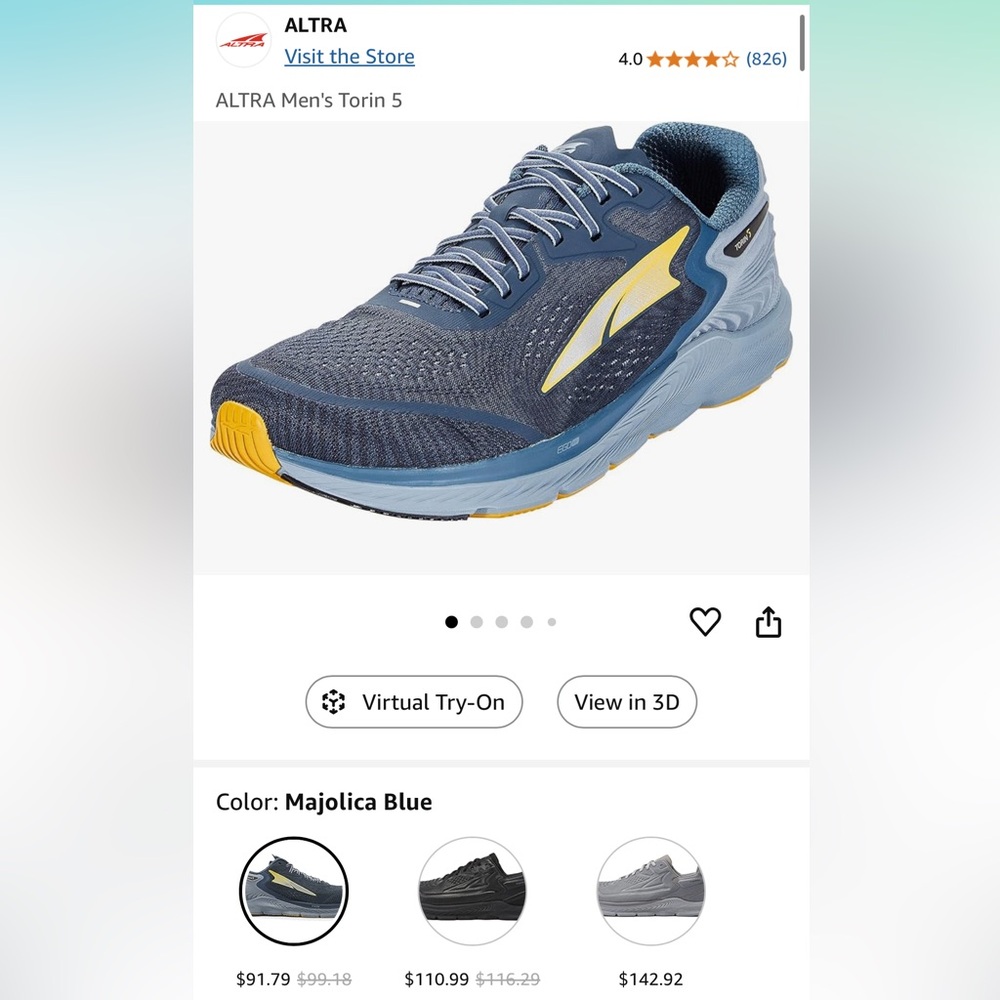 Men’s Altra Torin 5 Running Shoes